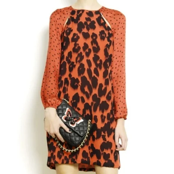 Moschino Dresses Moschino Cheap And Chic Silk Red Leopard